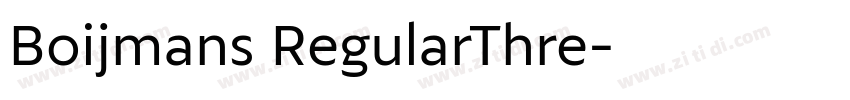 Boijmans RegularThre字体转换